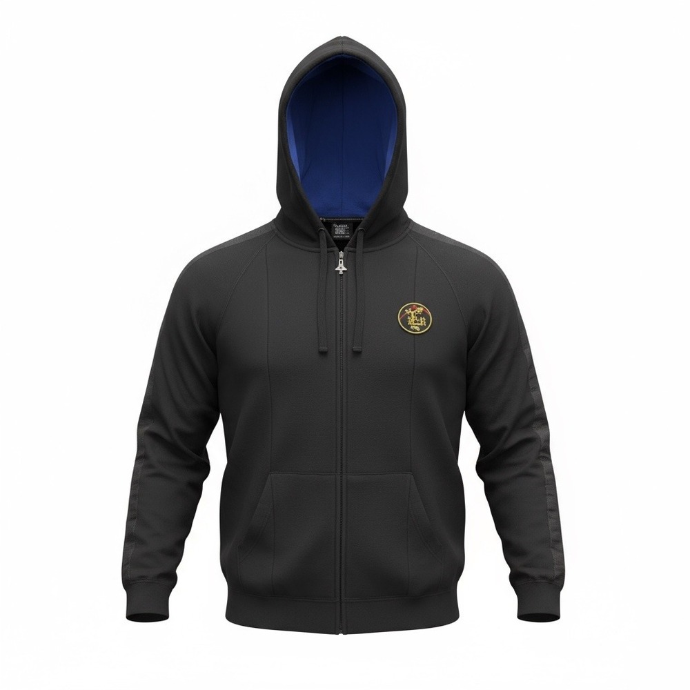 Vintage LRG Clothing Equipment Full Zip Hoodie Black Men's Size 4XL Graphic Logo